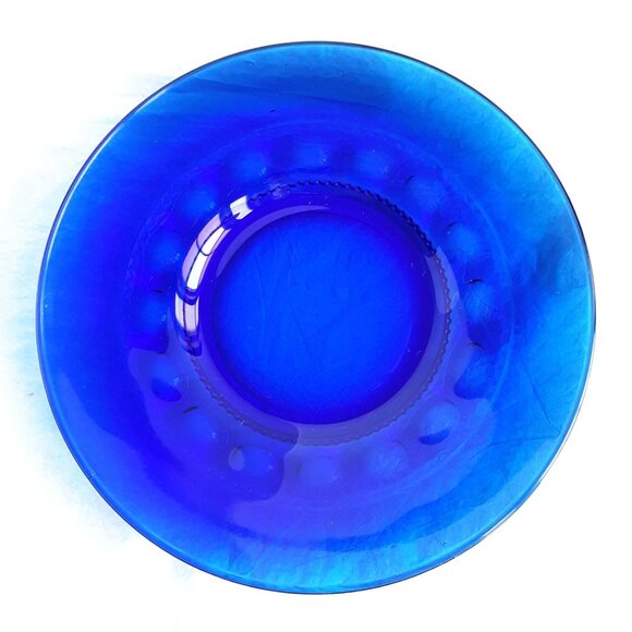 Indiana Glass Cobalt Blue Kings Crown Salad Dessert Plate Addition Replacement - Picture 2 of 4